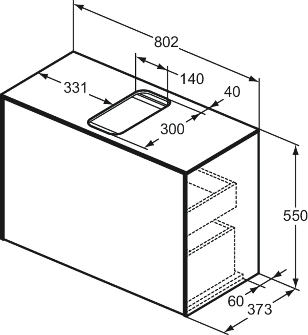 Ideal Standard Waschtischunterschrank „Conca“ 80,2 × 55 × 37,3 cm Anthrazit matt lackiert