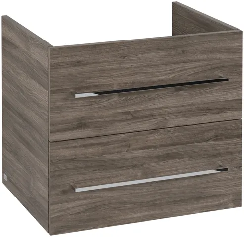 Villeroy & Boch Waschtischunterschrank „Avento“ für Schrankwaschtisch 58 × 51,4 × 45,2 × 45,2 cm Stone Oak, Soft Closing