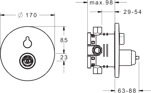 HansaVAROX Wannen- und Brausearmatur Fertigmontageset für Wanne/Brause HansaVAROX PRO 4052 Rosette rund Chrom HansaVAROX Wannen- und Brausearmatur Fertigmontageset für Wanne/Brause HansaVAROX PRO 4052 Rosette rund Chrom