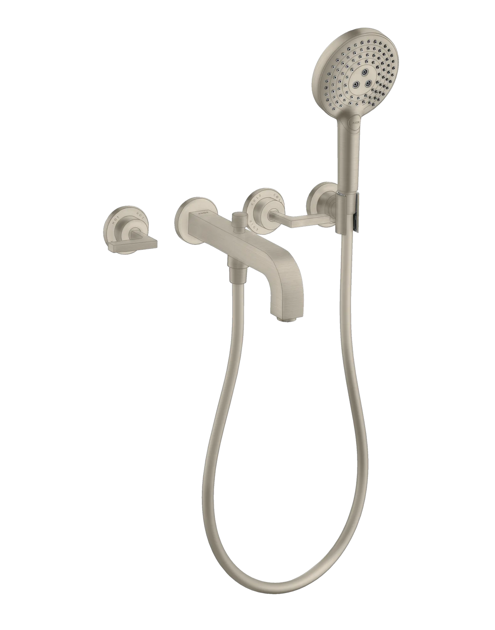 Hansgrohe AXOR Citterio 3-Loch Wannenarmatur Unterputz Brushed Nickel Hansgrohe AXOR Citterio 3-Loch Wannenarmatur Unterputz Brushed Nickel