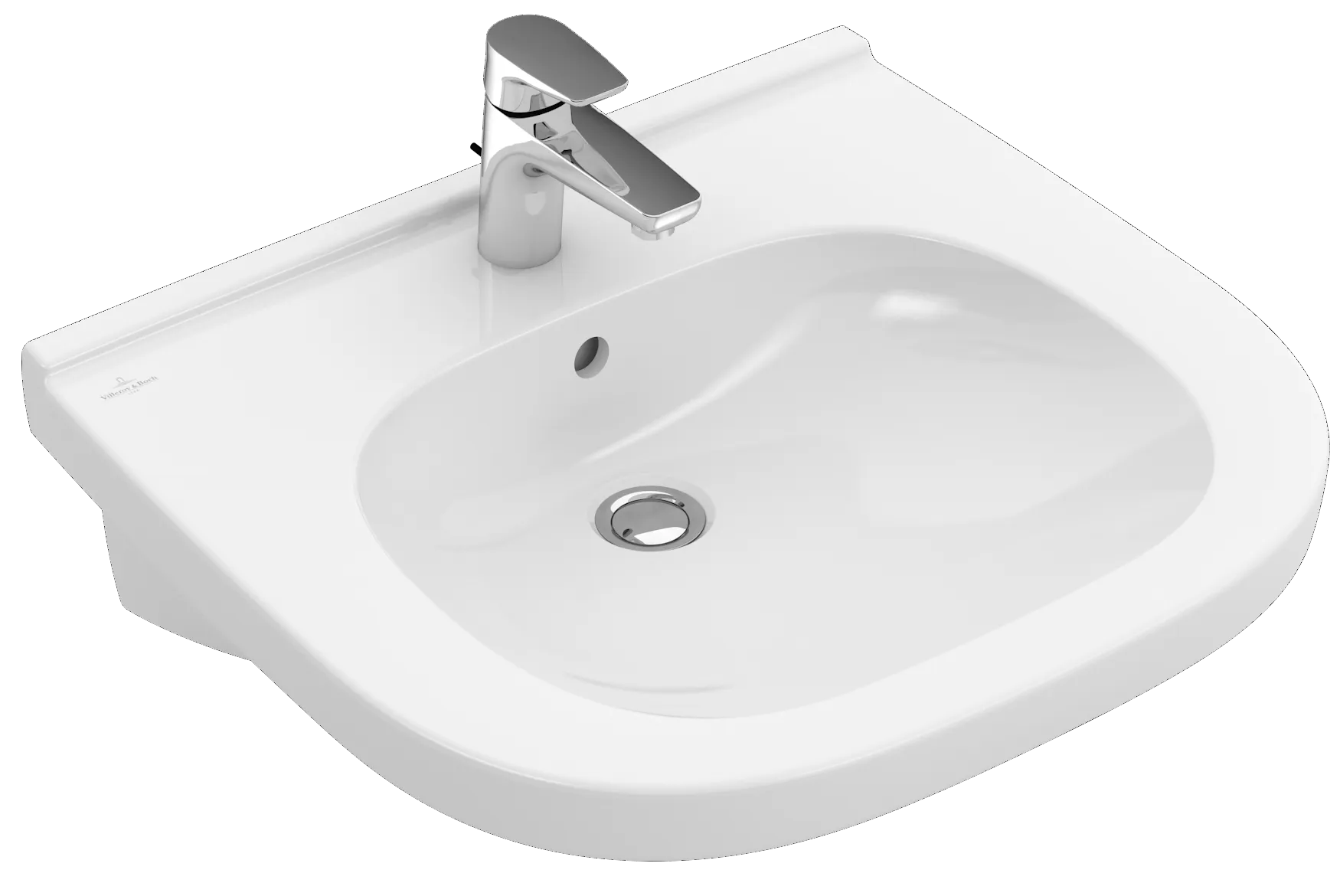 Villeroy & Boch Wandwaschtisch „ViCare“ 555 × 540 × 195 mm, mit Hahnlochbohrung in Weiß Alpin Villeroy & Boch Wandwaschtisch „ViCare“ 555 × 540 × 195 mm, mit Hahnlochbohrung in Weiß Alpin