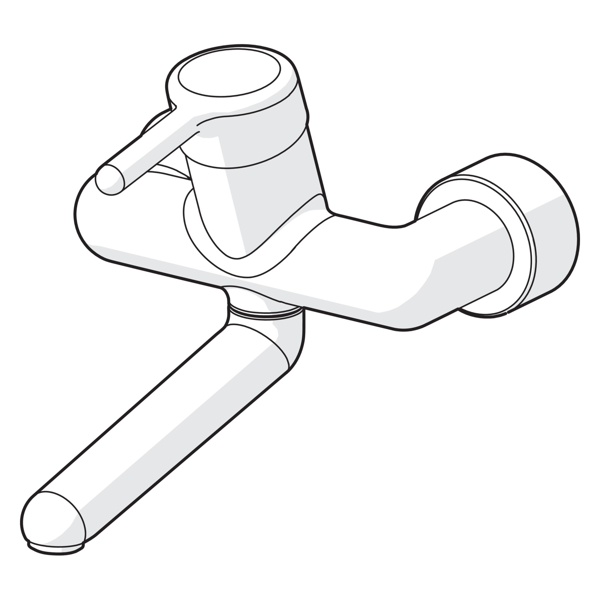 Einhand-Waschtischarmatur „Medipro“ Ausladung 246 mm in Chrom Einhand-Waschtischarmatur „Medipro“ Ausladung 246 mm in Chrom