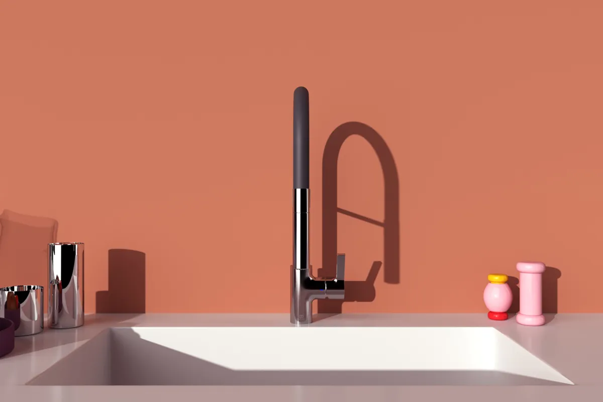 Küchenarmatur Gusto Ausladung 225mm Semi-Pro 2-Funktionsbrause Brushed Gold Küchenarmatur Gusto Ausladung 225mm Semi-Pro 2-Funktionsbrause Brushed Gold