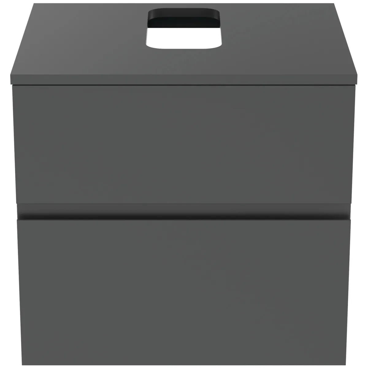 Ideal Standard Waschtischunterschrank Finesse, Anthrazit matt, 602x505x558mm, 2 Auszüge