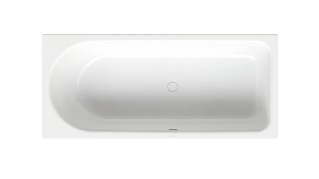 BetteOcean Badewannen-Rechteck 1800 x 800 mm, Fußende rechts, Überlauf vorne, weiß, glasierter Titan-Stahl, Einbau, 40 mm Randhöhe