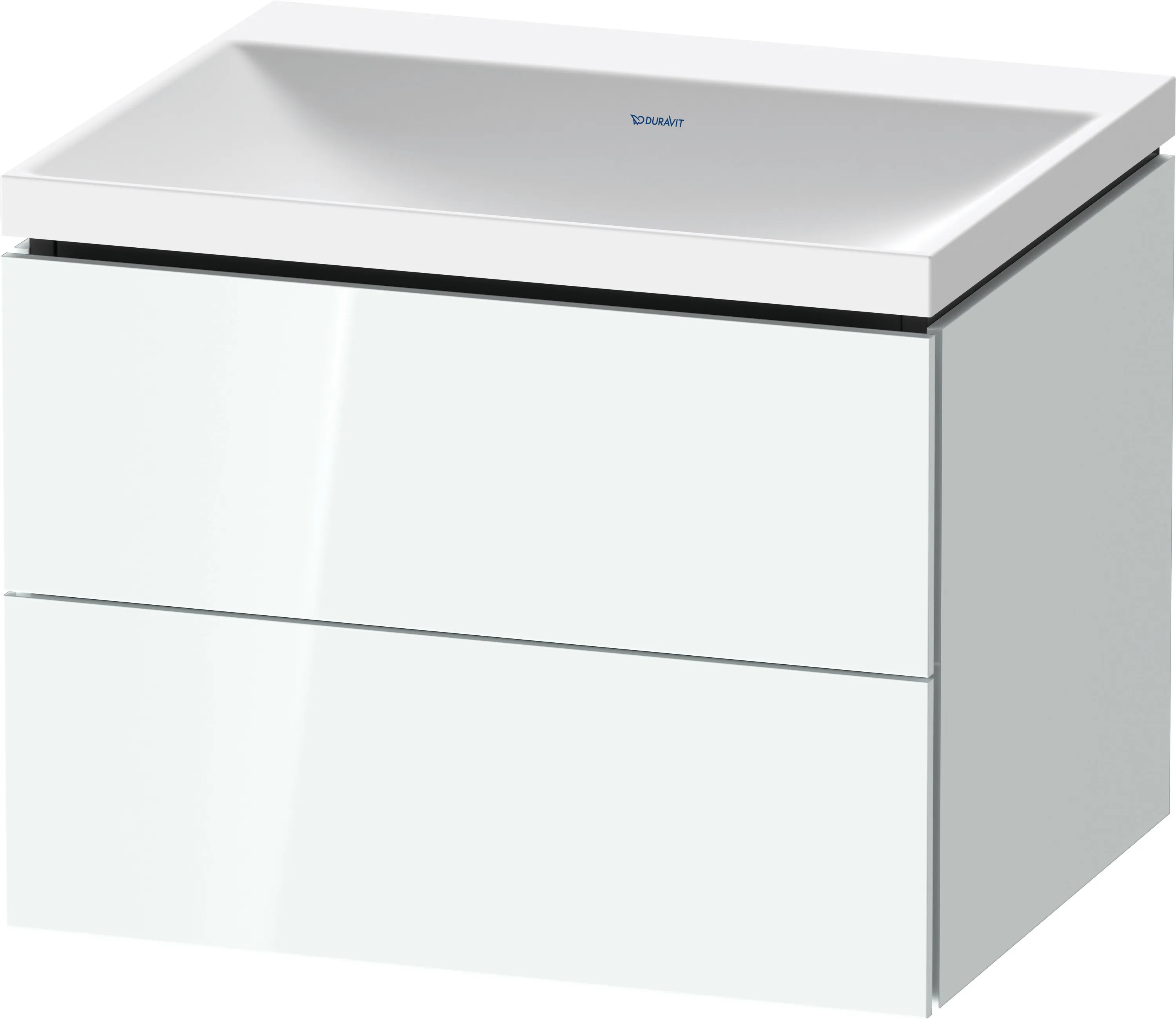Duravit Möbelset c-shaped Set wandhängend wandhängend „L-Cube“ 60 × 48 × 48 cm Weiß Hochglanz