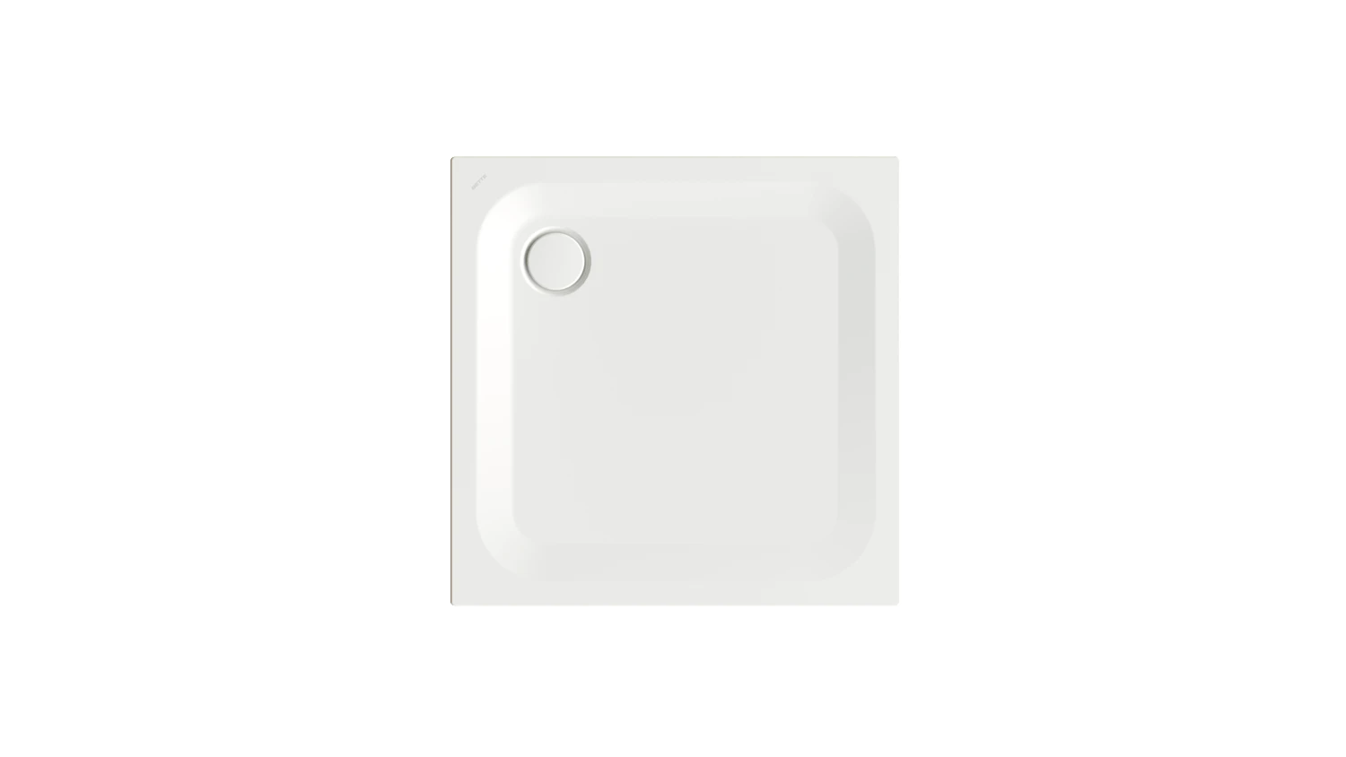 Bette quadrat Duschwanne „BetteUltra“ 900 × 900 mm ohne Oberflächenbeschichtung, mit BetteGlasur Plus, ohne Wannenträger, in Snow