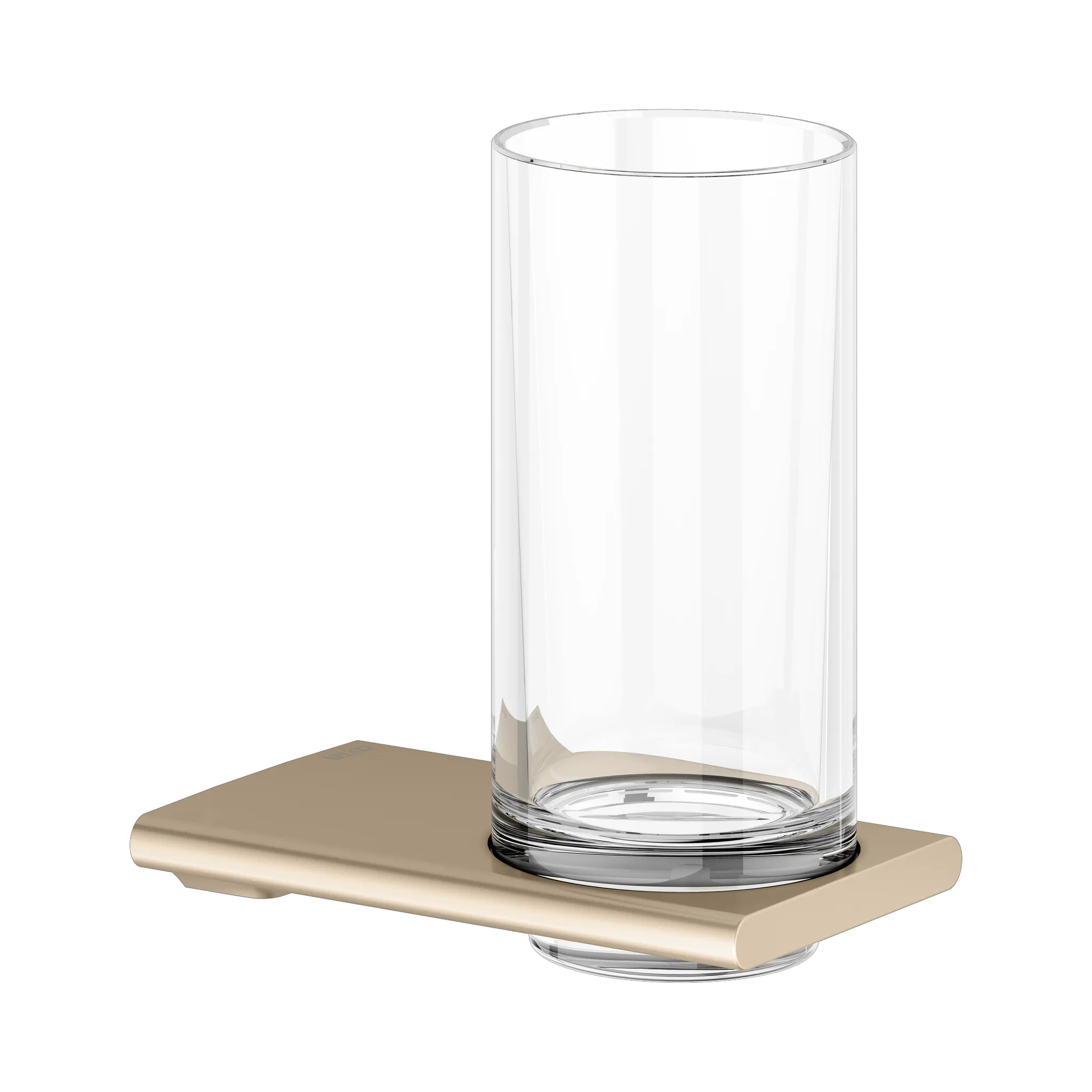 KEUCO EDITION 400 Glashalter mit Echtkristall-Glas Bronze gebürstet