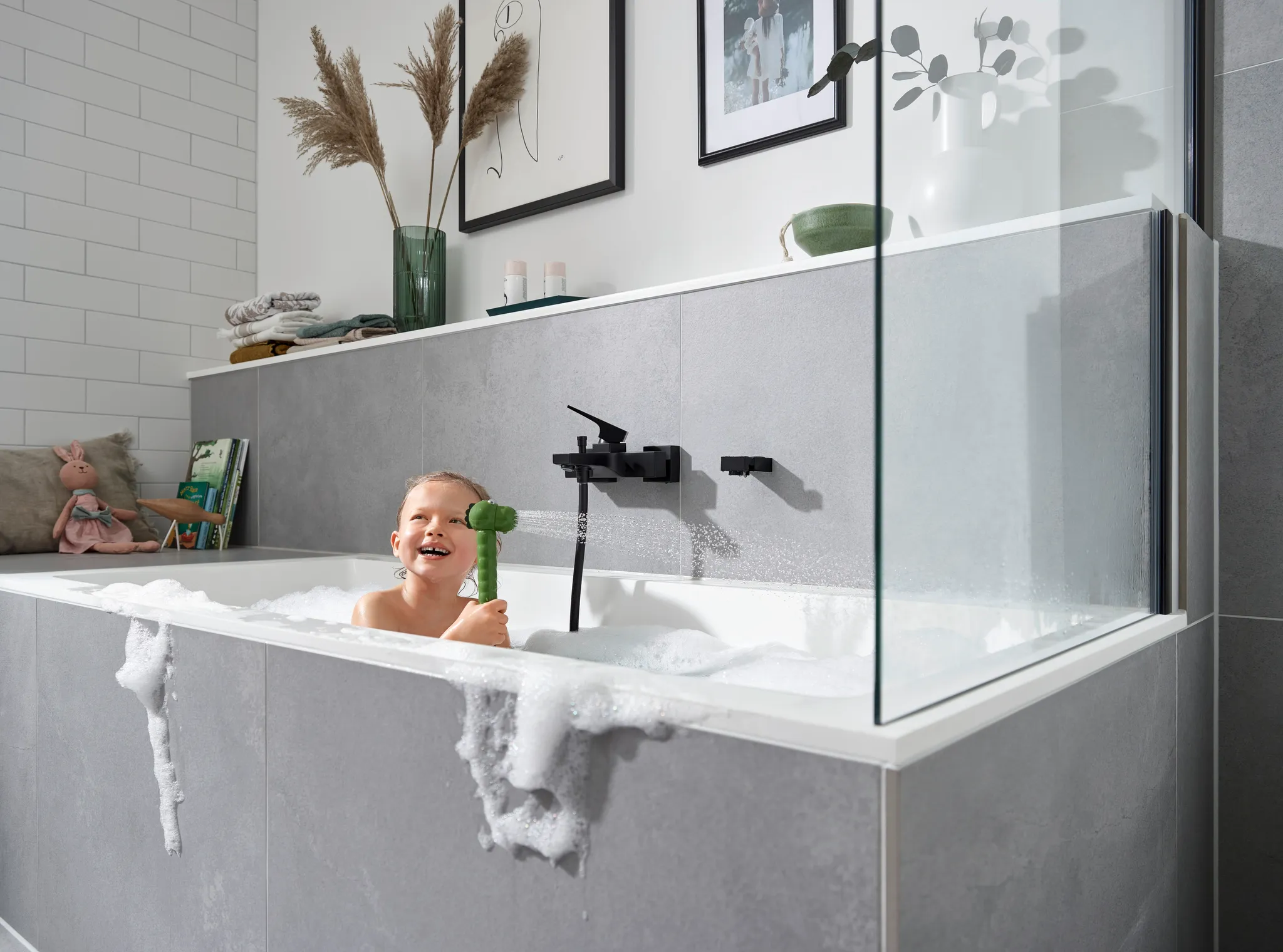 Hansgrohe Jocolino Kinderhandbrause Krokodil 2jet, grün