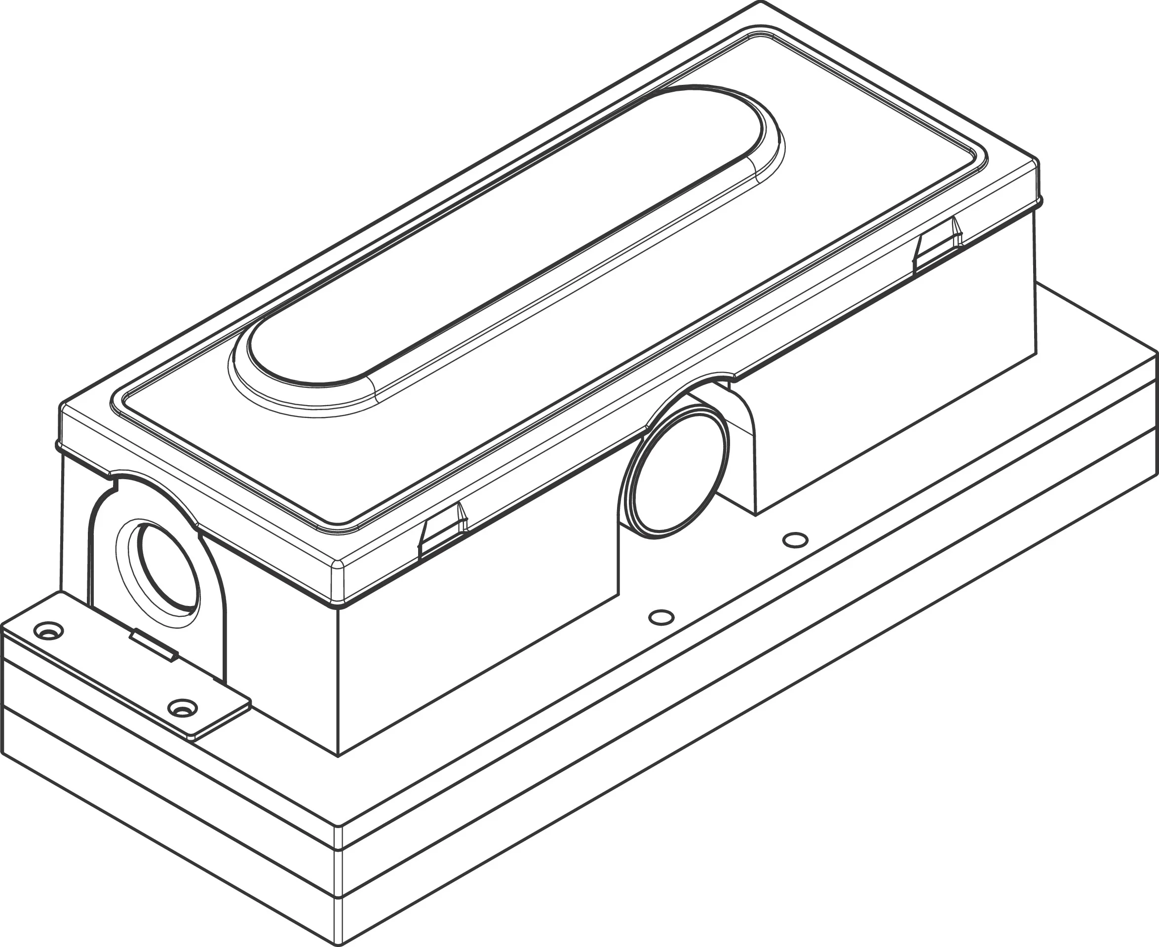 Hansgrohe AXOR uBox universal Duschrinnenablaufgehäuse, 3-seitiger Anschluss DN50, waagerechter Auslass, Sperrwasserhöhe 50 mm, Mindestbauhöhe 75 mm Hansgrohe AXOR uBox universal Duschrinnenablaufgehäuse, 3-seitiger Anschluss DN50, waagerechter Auslass, Sperrwasserhöhe 50 mm, Mindestbauhöhe 75 mm