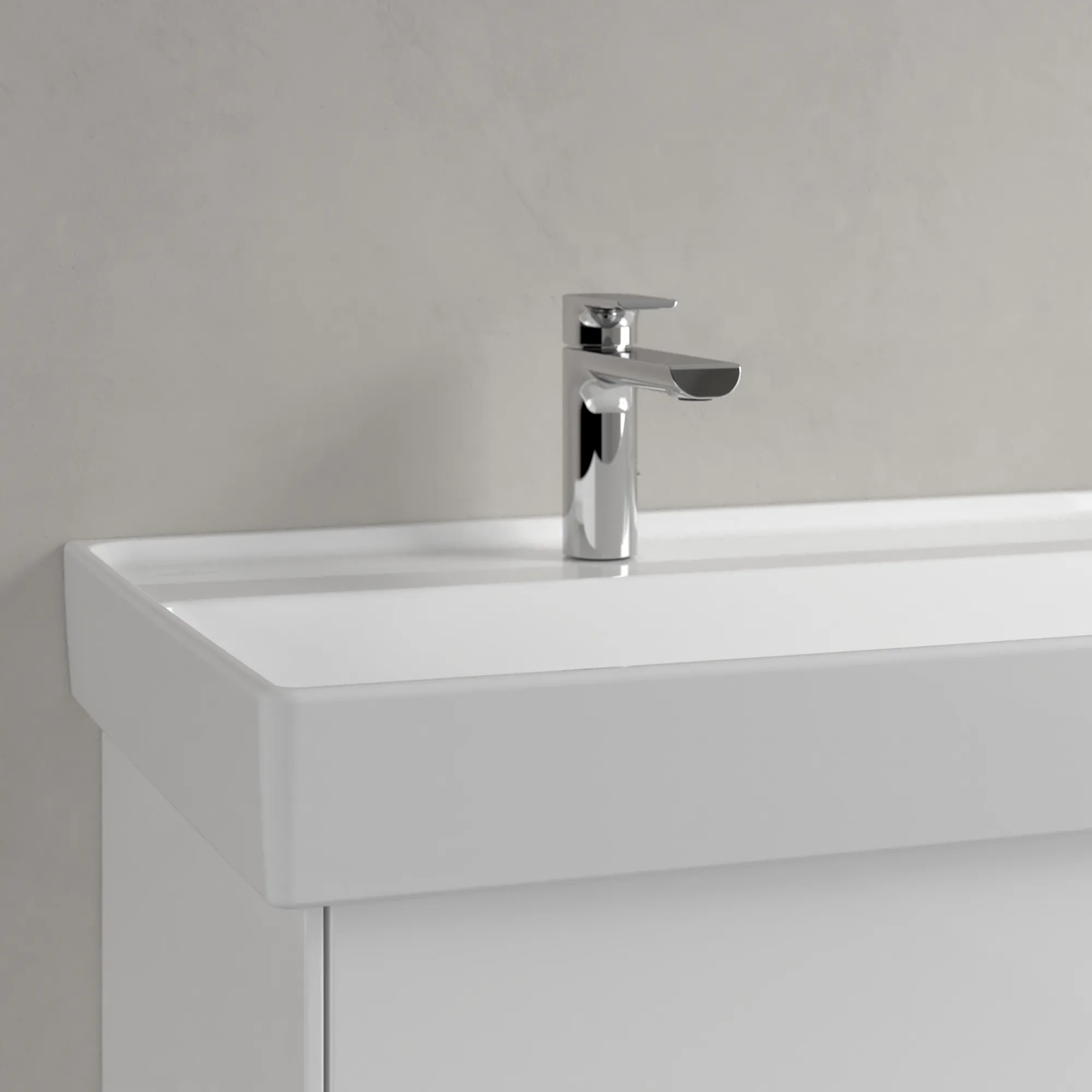 Villeroy & Boch Schrankwaschtisch aus TitanCeram „Collaro“ 1200 × 470 × 160 mm, Hahnlochposition links und rechts, mit Hahnlochbohrung in Weiß Alpin Villeroy & Boch Schrankwaschtisch aus TitanCeram „Collaro“ 1200 × 470 × 160 mm, Hahnlochposition links und rechts, mit Hahnlochbohrung in Weiß Alpin