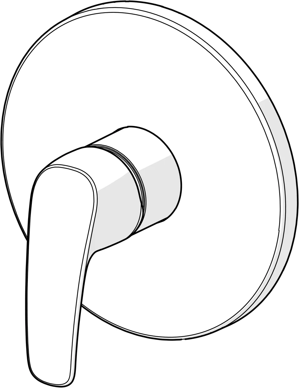 HansaPINTO Duscharmatur Hansapinto 2017 Einhebelmischer Fertigmontageset für Brausebatterie 8527 Rosette rund Chrom