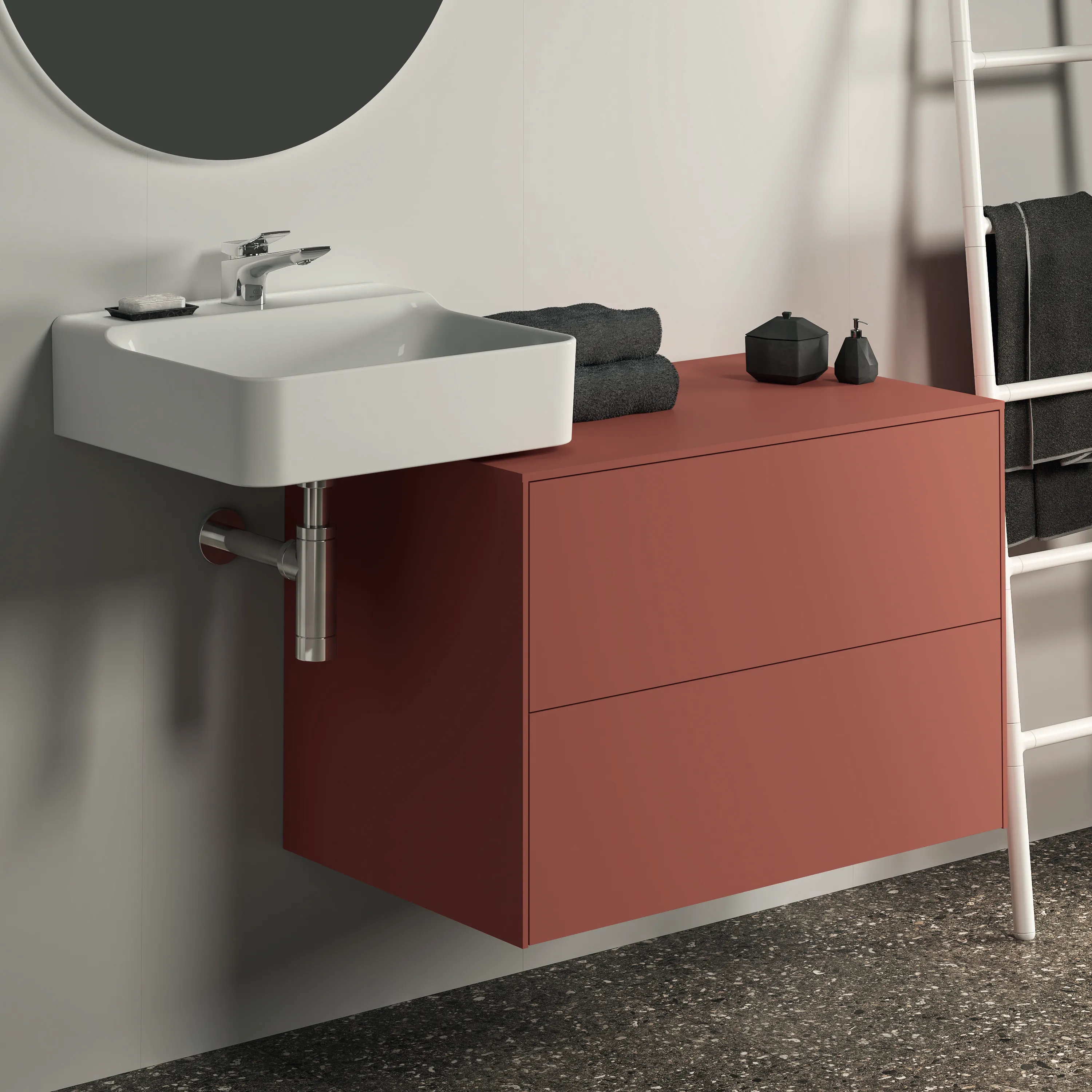 Ideal Standard Waschtischunterschrank Conca, 2 Auszüge, Sunset, 802x505x550 mm