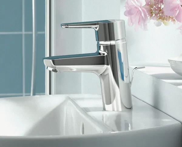 Waschtischarmatur Connect Blue, mit Ablaufgarnitur, Ausladung 112mm, Chrom Waschtischarmatur Connect Blue, mit Ablaufgarnitur, Ausladung 112mm, Chrom