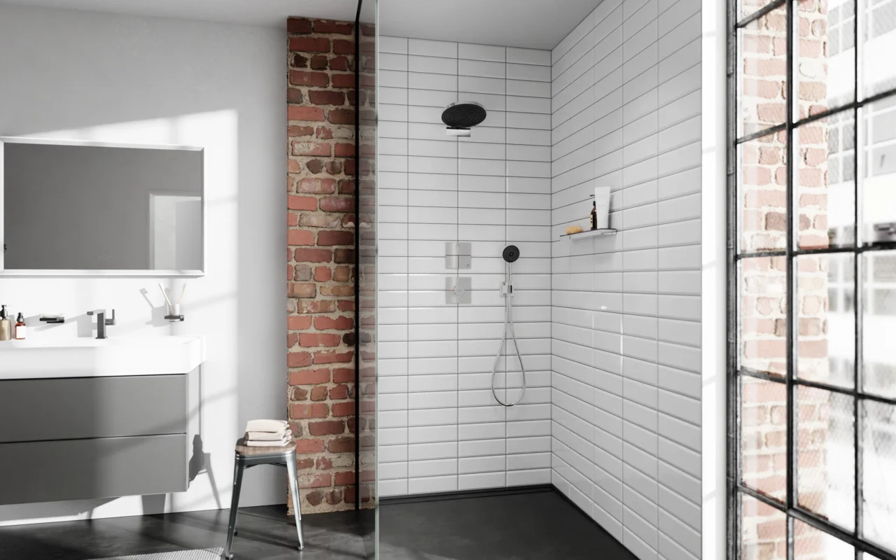 Hansgrohe ShowerSelect Comfort E Thermostat Unterputz, Chrom, 1 Verbraucher + zusätzlicher Abgang, einfache Installation mit vormontiertem Funktionsblock
