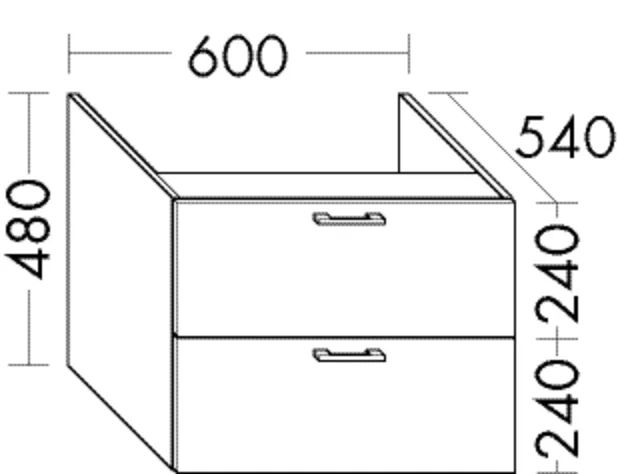 burgbad Hochschrank „Sys30“ 640 × 480 × 580 mm in Salbeigrau Hochglanz burgbad Hochschrank „Sys30“ 640 × 480 × 580 mm in Salbeigrau Hochglanz