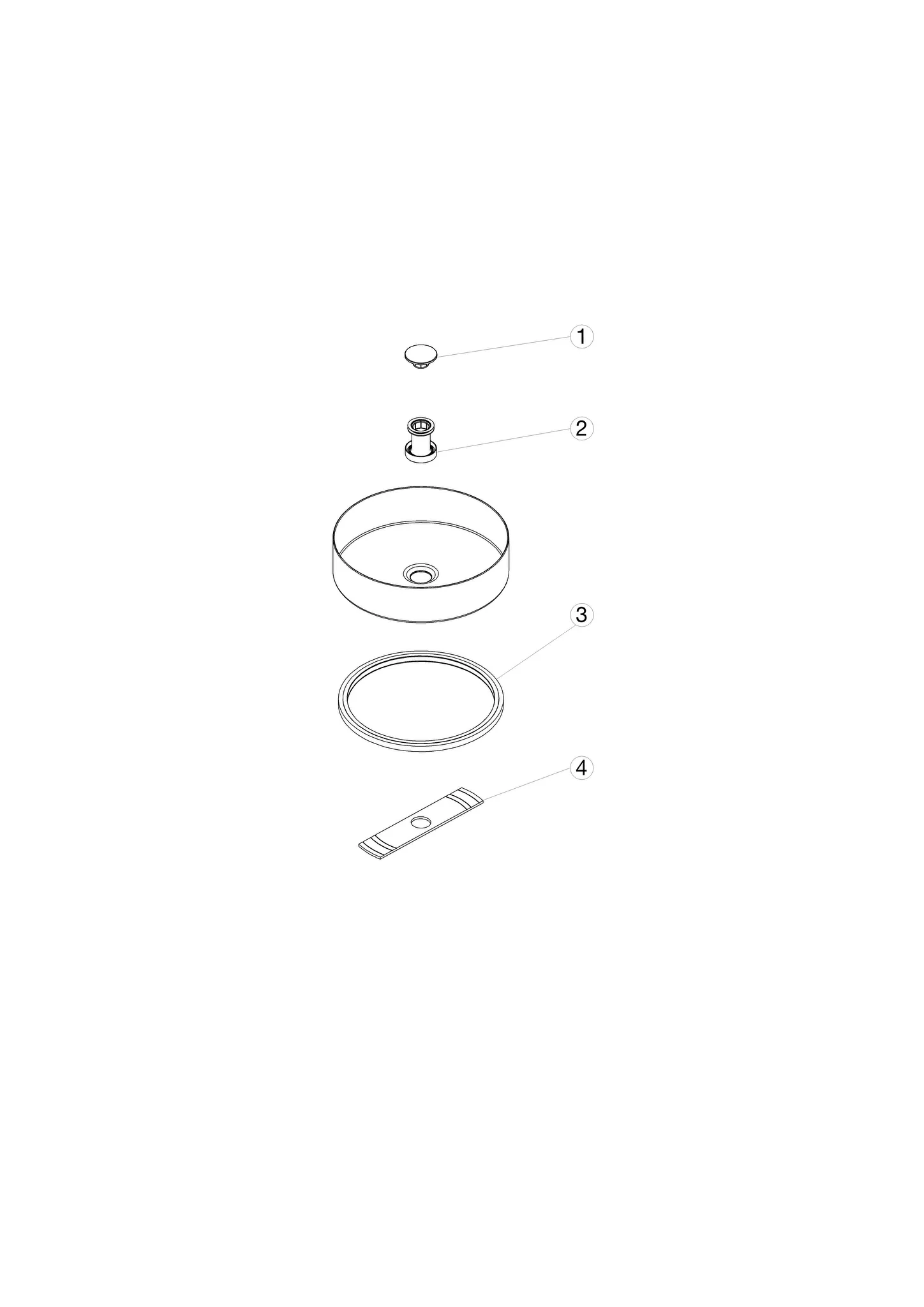 Waschbecken „KE-Serie“ 400 × 114 mm in Weiß / Mattschwarz, mit ProShield