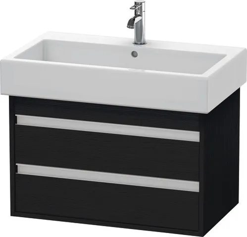 Duravit Waschtischunterschrank wandhängend „Ketho“ 75 × 48 × 44 cm Eiche Schwarz Duravit Waschtischunterschrank wandhängend „Ketho“ 75 × 48 × 44 cm Eiche Schwarz