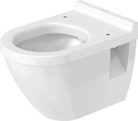 Duravit Wand-Tiefspül-WC inkl. WC-Sitz „Starck 3“ 37 × 54 × 40,5 cm, Befestigung sichtbar