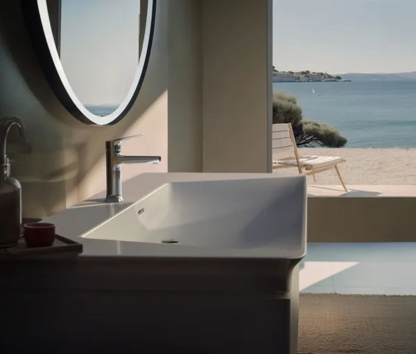 Waschbecken „LaDolceVita“ 86 × 47 × 14,5 cm, Hahnlochposition mittig Waschbecken „LaDolceVita“ 86 × 47 × 14,5 cm, Hahnlochposition mittig