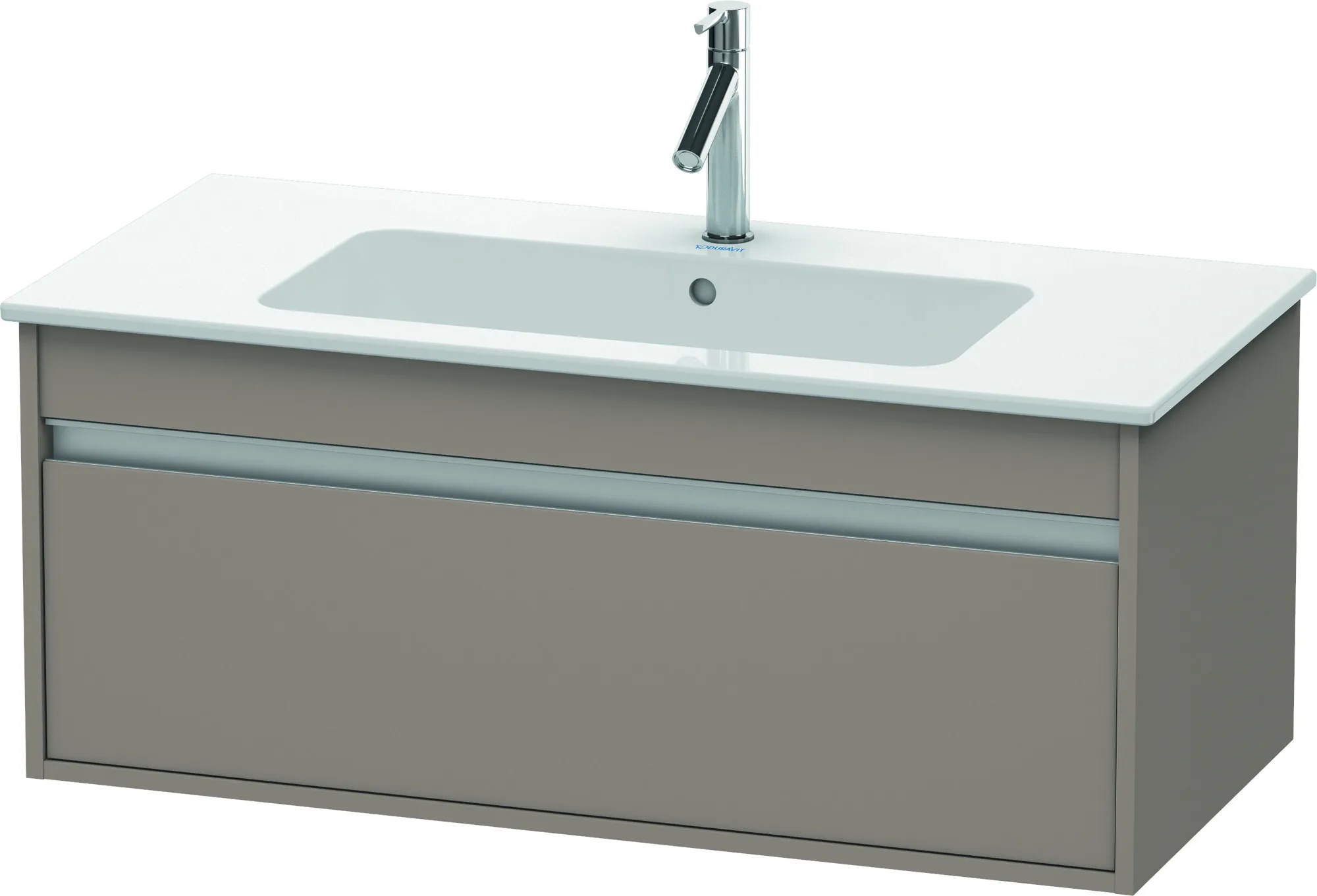 Duravit Waschtischunterschrank wandhängend „Ketho“ 100 × 41 × 47,5 cm Basalt Matt