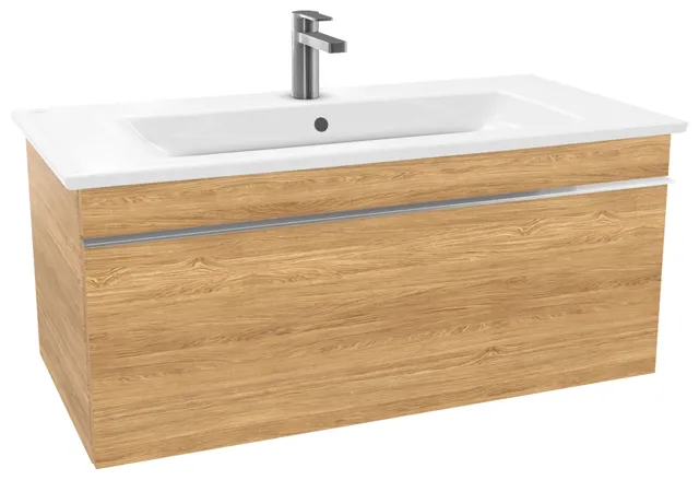 Villeroy & Boch Waschtischunterschrank „Venticello“ für Schrankwaschtisch 95,3 × 42 × 50,2 × 50,2 cm Kansas Oak, mittig