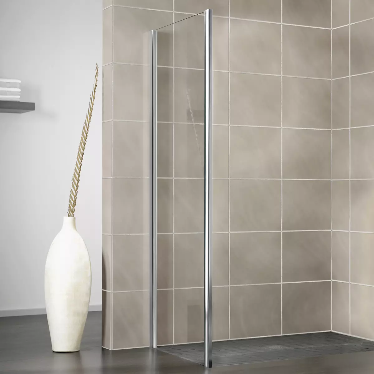 HSK gerahmte Seitenwand für Schiebetür „Favorit“ Sondermaß Glas Klar hell, Profile Weiß, für #Türbreite# HSK gerahmte Seitenwand für Schiebetür „Favorit“ Sondermaß Glas Klar hell, Profile Weiß, für #Türbreite#
