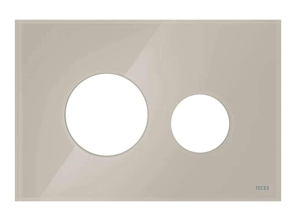 TECEloop Blende für WC-Betätigungsplatte Glas lichtbeige