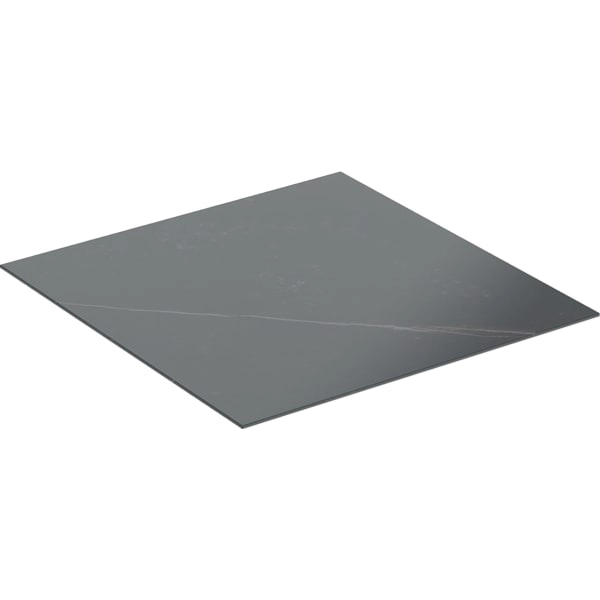 ONE Abdeckung für Seitenschrank und Seitenelement, Steinzeug: 45x0.4x46.5cm, schwarz Marmoroptik / matt