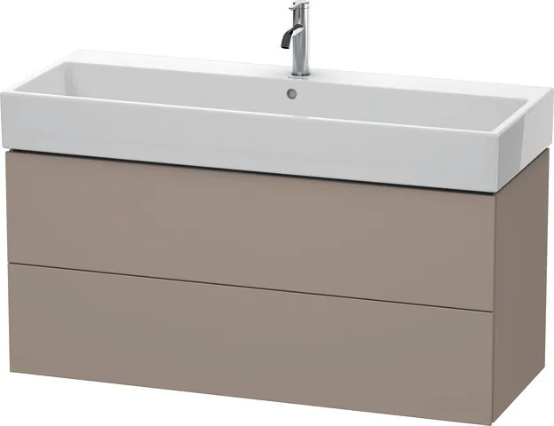 Duravit Waschtischunterschrank wandhängend „L-Cube“ 118,4 × 54,4 × 45,9 cm Basalt Matt Duravit Waschtischunterschrank wandhängend „L-Cube“ 118,4 × 54,4 × 45,9 cm Basalt Matt