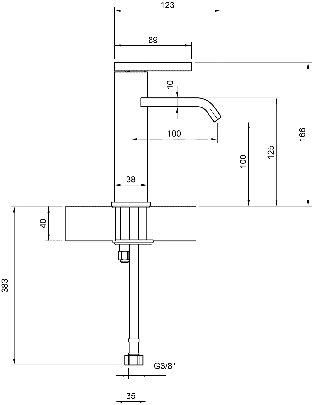 Einhand-Waschtischarmatur „Dawn“ 12,3 cm Ausladung 100 mm in Brushed Nickel Matt Einhand-Waschtischarmatur „Dawn“ 12,3 cm Ausladung 100 mm in Brushed Nickel Matt