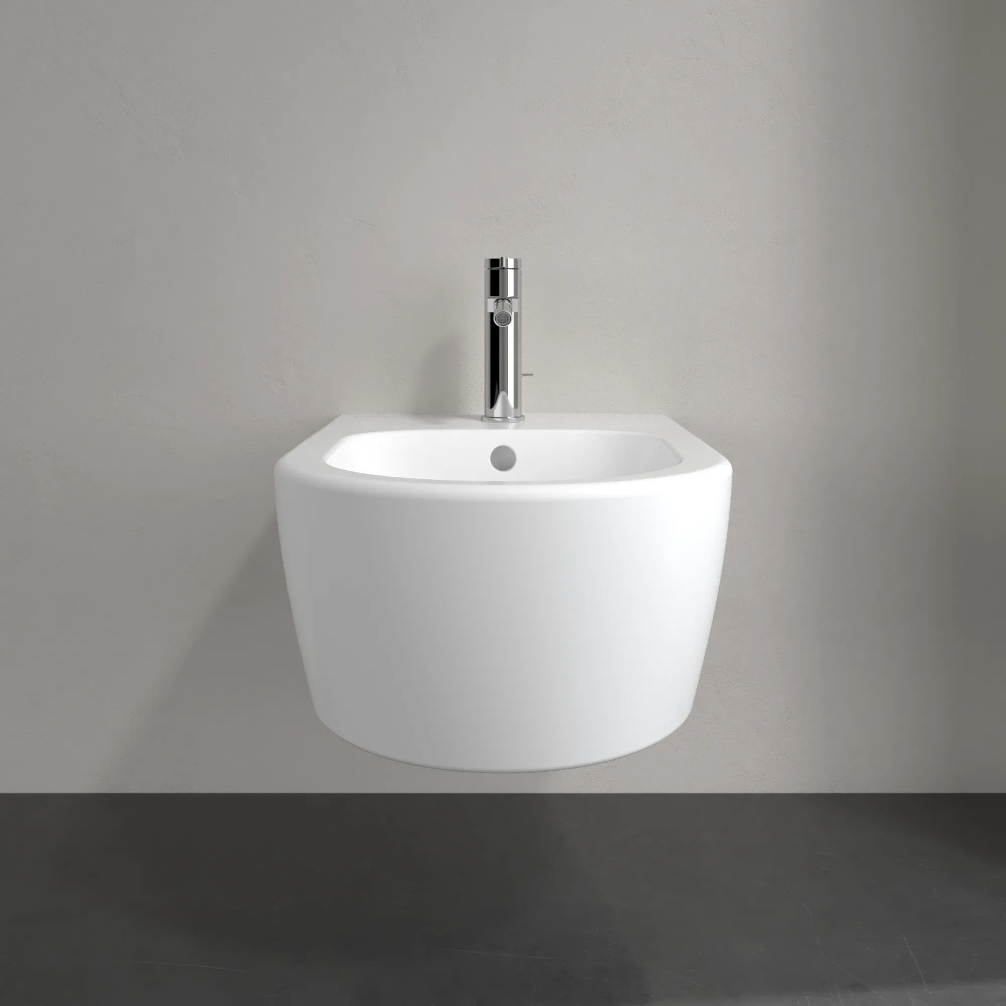 Villeroy & Boch Bidet Avento 370x530 mm Stone White CeramicPlus wandhängend 1-Loch Armatur