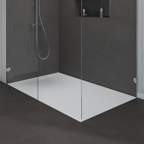 Duravit rechteck Duschwanne „Stonetto“ 140 × 100 cm in Weiß Matt