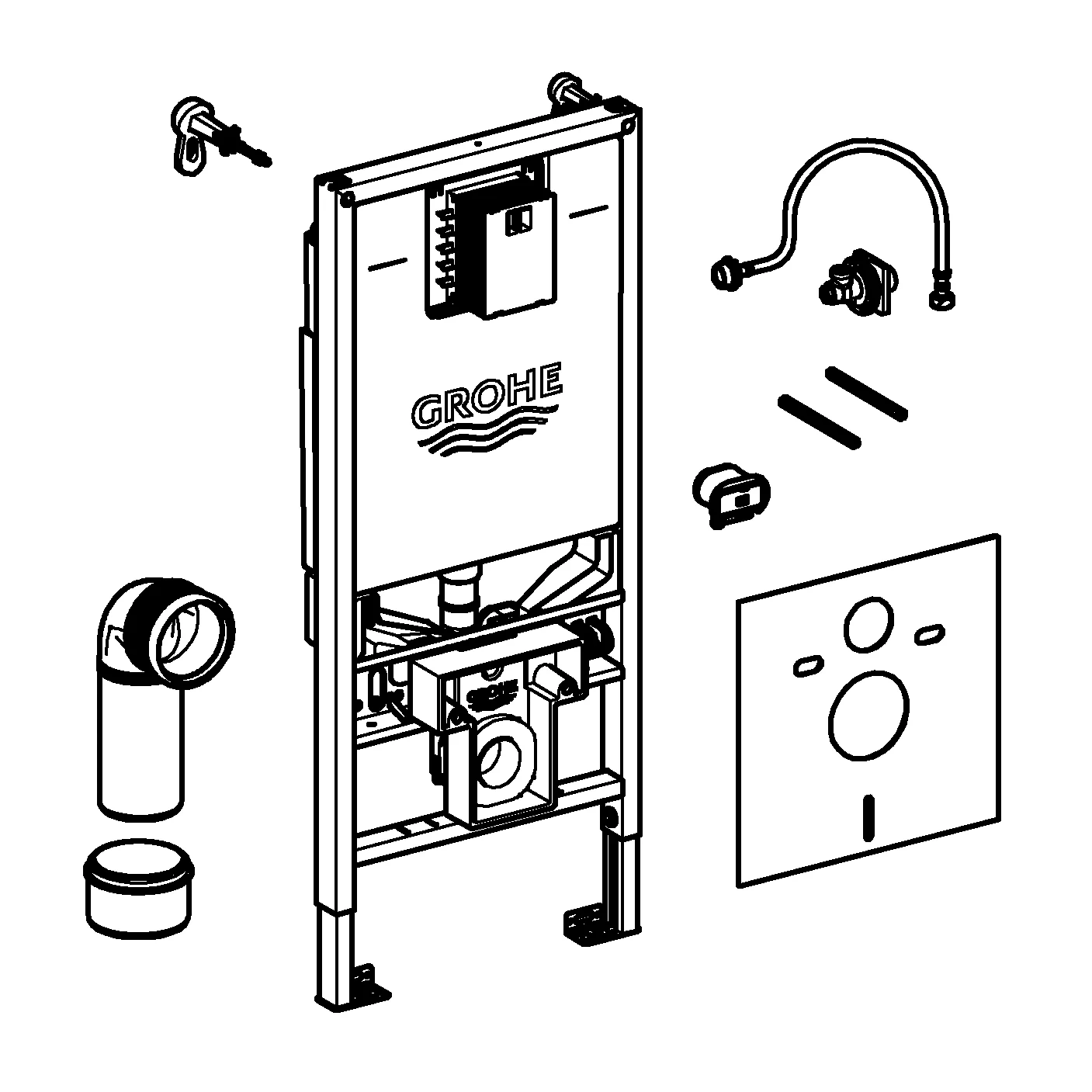Grohe Rapid SLX 4-in-1 Dusch-WC Set, 1,13 m Bauhöhe, 6 l in alpinweiß