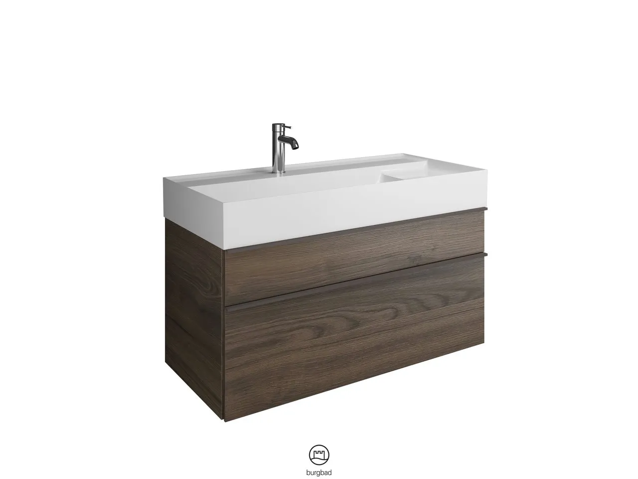 burgbad Yumo PG1 Mi-Waschtisch inkl. WTU, Mineralguss, 470x1015x610mm burgbad Yumo PG1 Mi-Waschtisch inkl. WTU, Mineralguss, 470x1015x610mm