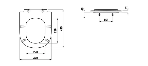 Laufen WC-Sitzring „Lua“ in Weiß, Quick Release Laufen WC-Sitzring „Lua“ in Weiß, Quick Release