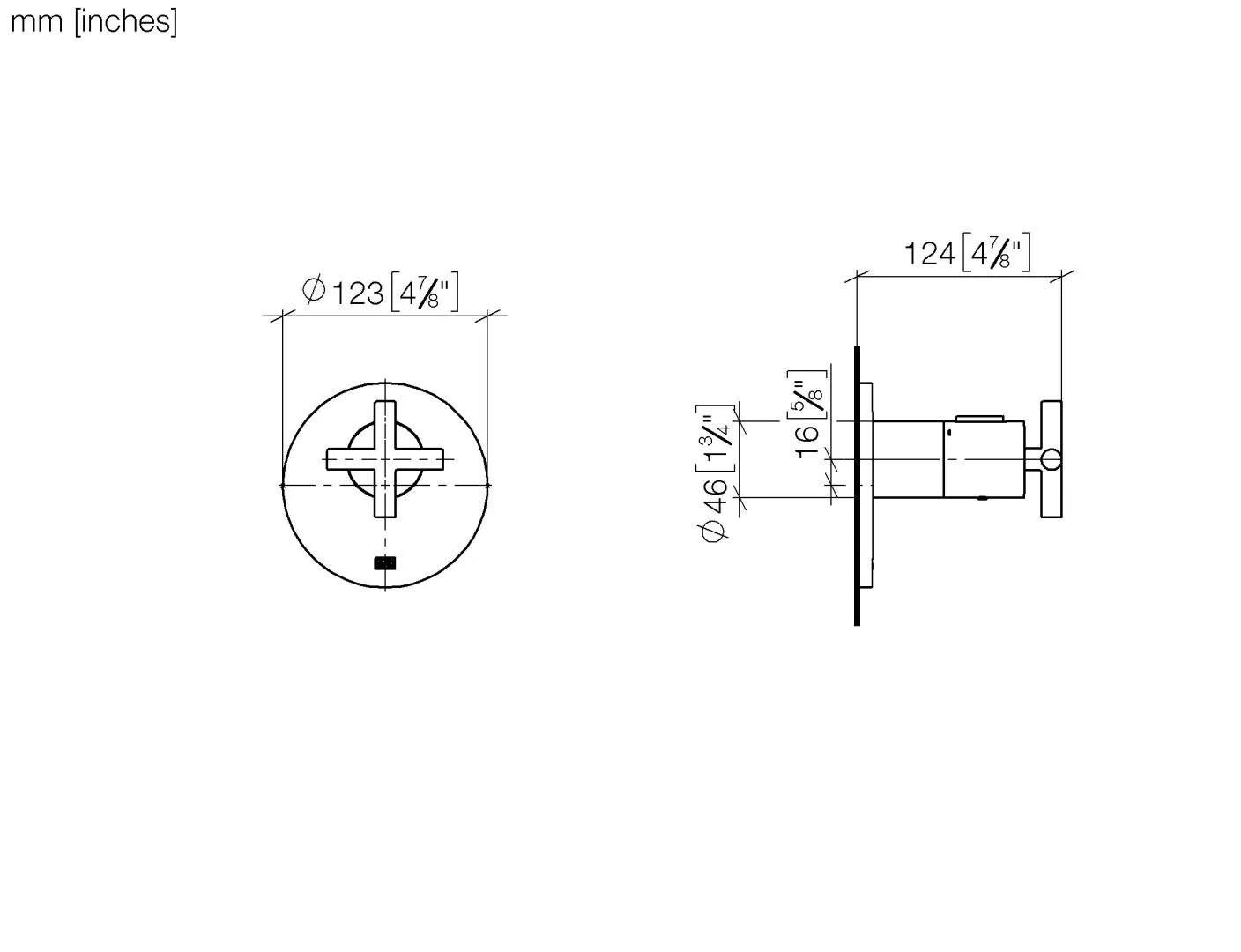 UP-Thermostat ohne Mengenregulierung TARA Chrom 36501892