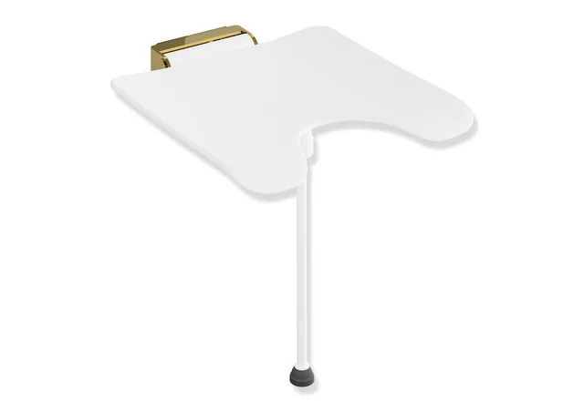 HEWI Klappsitz System 900, PVD, Gold glänzend, 450x450 mm, Sitzhöhe 450-500 mm