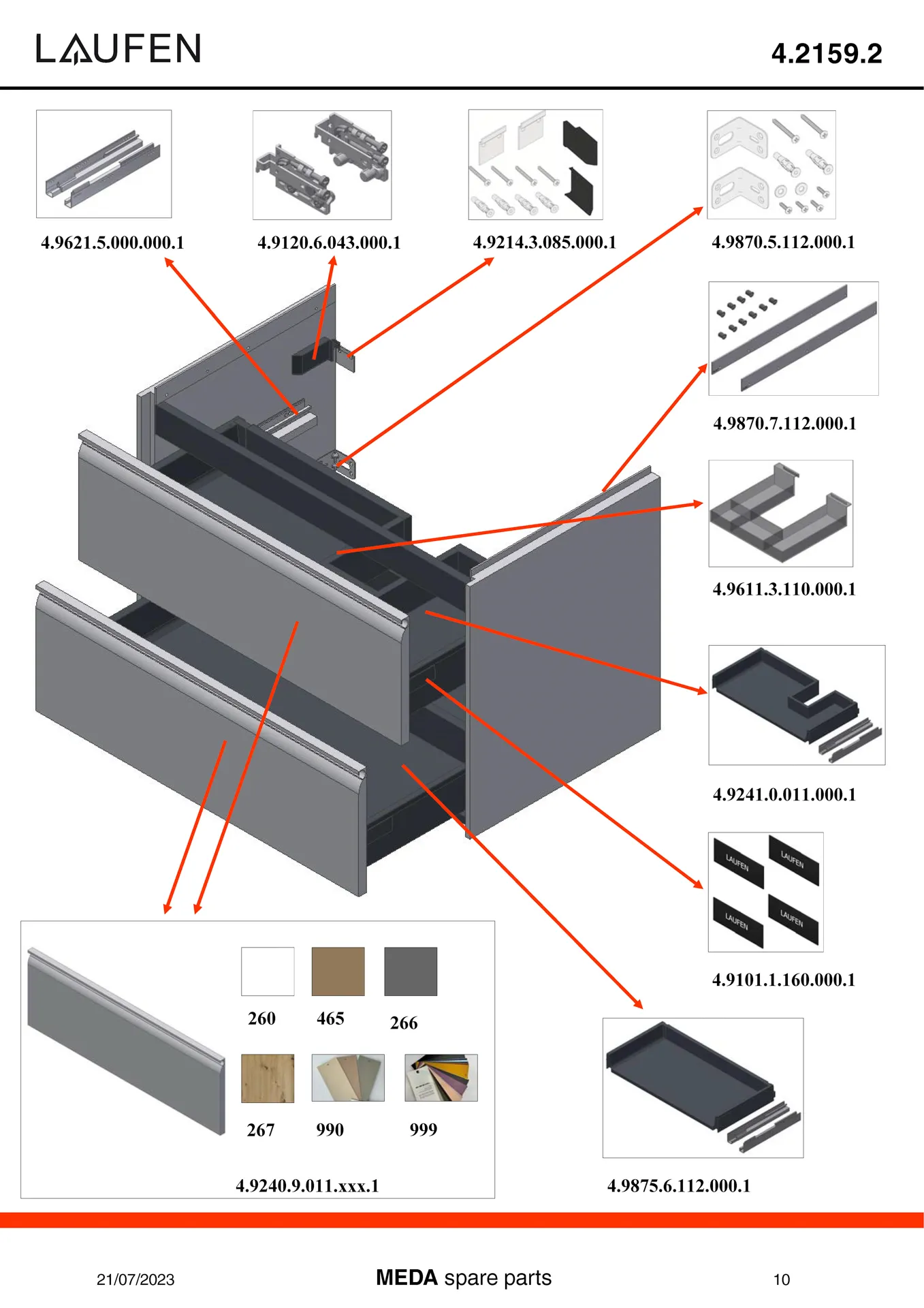 Laufen Waschtischunterbau MEDA 448x784x515, weiß matt Laufen Waschtischunterbau MEDA 448x784x515, weiß matt