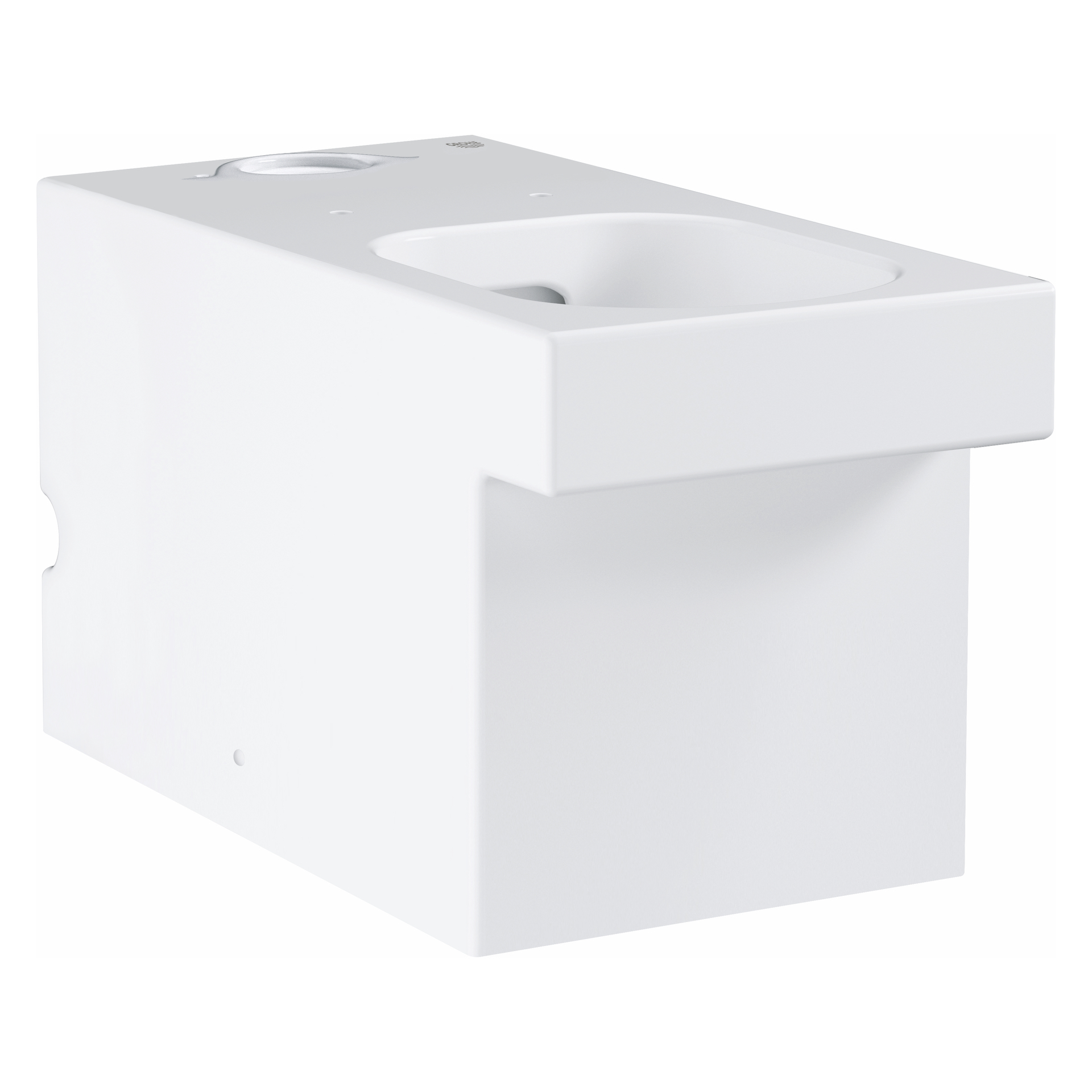 GROHE Stand-WC-Kombination Cube Keramik 39484_H, Abgang universal, spülrandlos, PureGuard Hygieneoberfläche, aus Sanitärkeramik, alpinweiß
