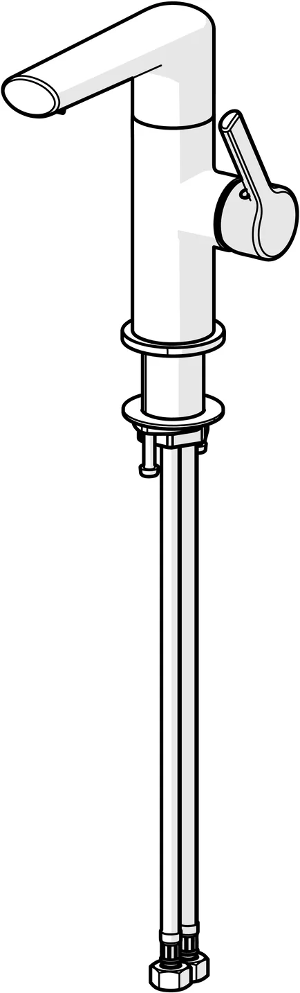HansaRONDA Einhebelmischer Waschtischbatterie 5534, Ausladung 115 mm, DN15, Chrom HansaRONDA Einhebelmischer Waschtischbatterie 5534, Ausladung 115 mm, DN15, Chrom