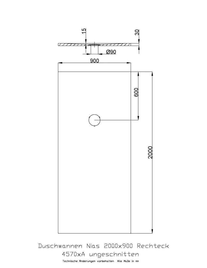 Hoesch Nias Duschwanne Mineralguss Solique Steingrau 2000x900x35 Hoesch Nias Duschwanne Mineralguss Solique Steingrau 2000x900x35