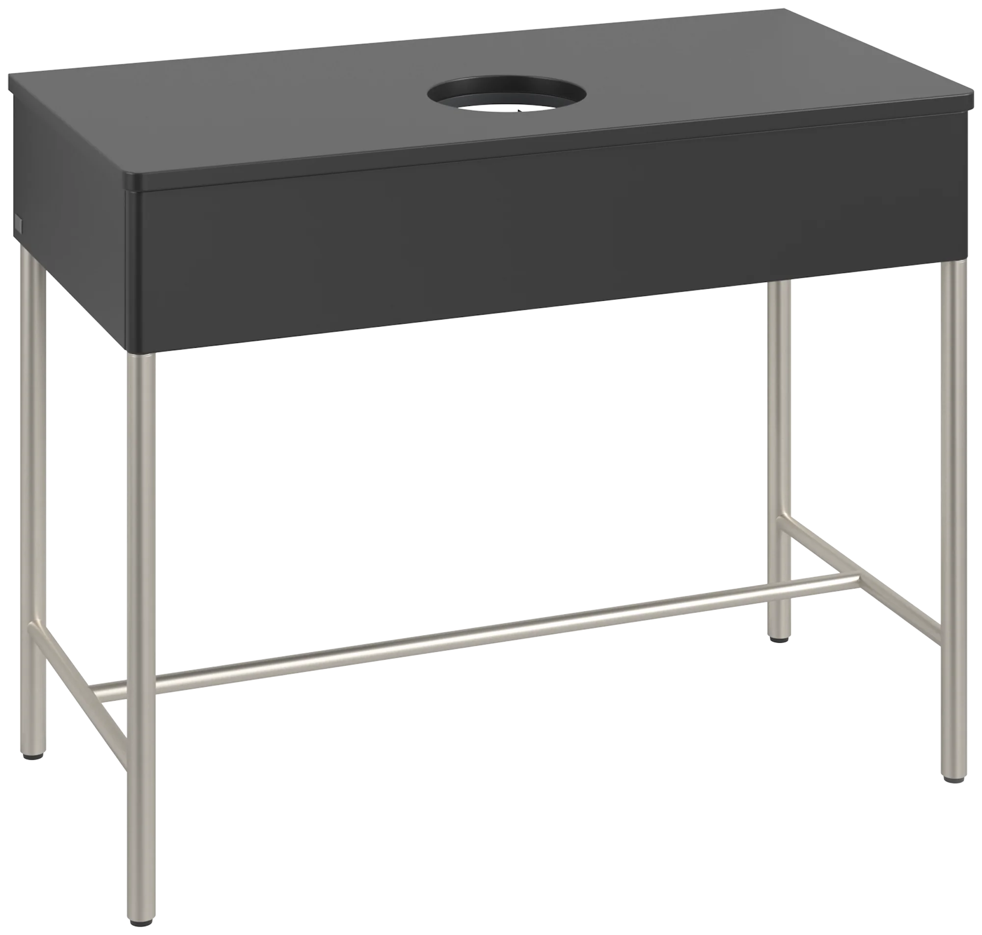 Villeroy & Boch Waschbeckenunterschrank Artis K61010, 1000x782x500mm, Black Matt Lacquer, mit Metallgestell und Push-to-open Funktion