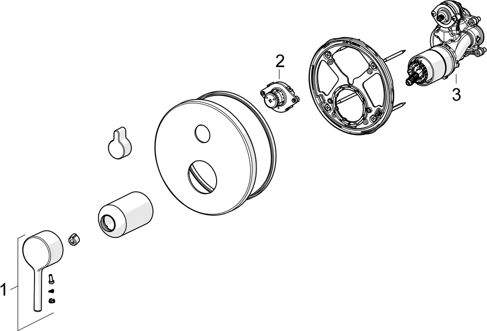 HansaVANTIS Wannen- und Brausearmatur FM-Set 8260 Matt-Schwarz