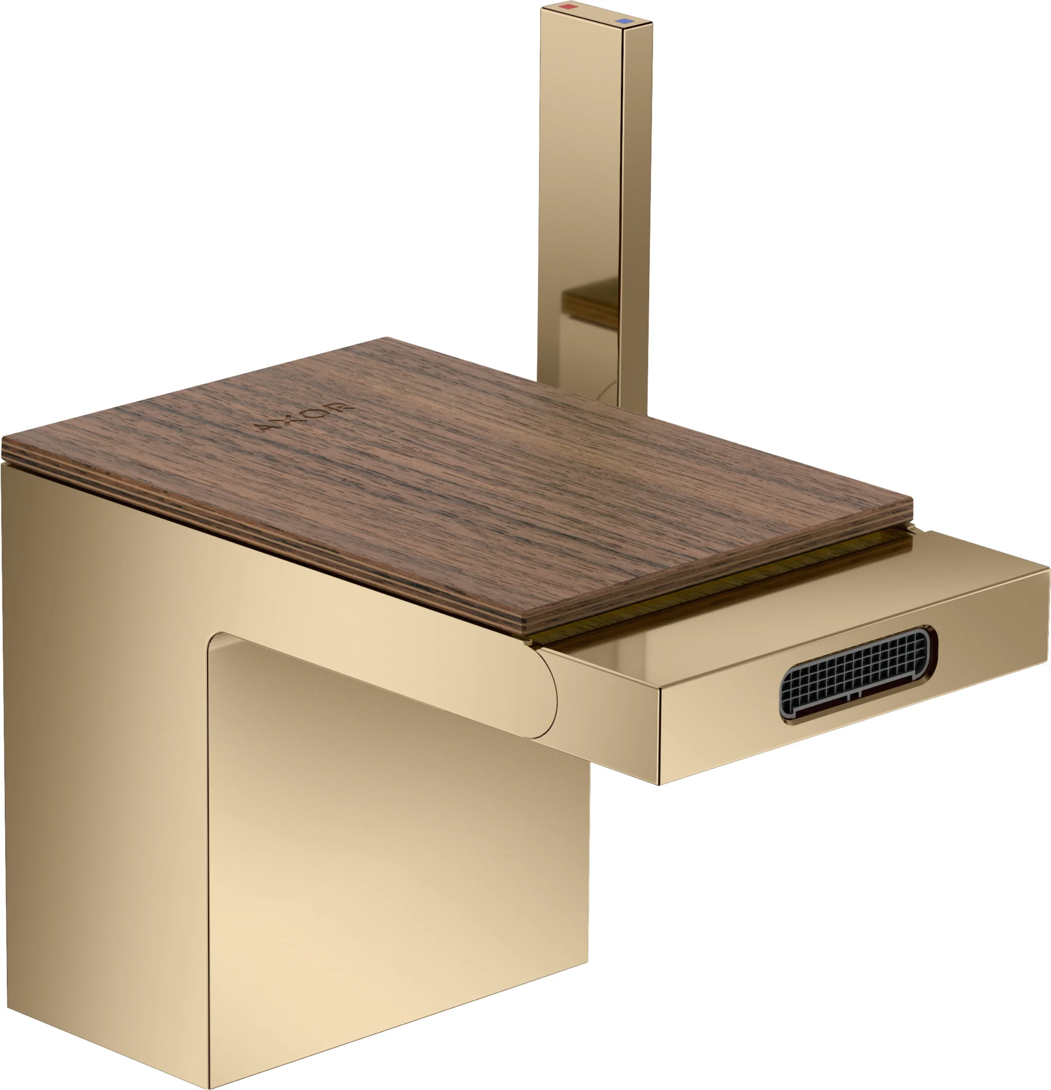 Hansgrohe AXOR MyEdition Platte 117 mm, Amerikanischer Nussbaum, abnehmbar