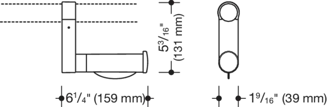 Aufrüstsatz WC-Papierhalter (USA) Serie 801 reinweiß Aufrüstsatz WC-Papierhalter (USA) Serie 801 reinweiß