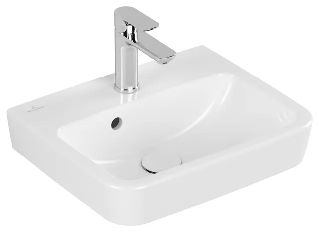 Villeroy & Boch Einbau-/Aufsatz Handwaschbecken geschliffen „O.novo“ 450 × 370 × 160 mm, für Becken mittig, mit Hahnlochbohrung, Hahnlochposition mittig in Weiß Alpin Villeroy & Boch Einbau-/Aufsatz Handwaschbecken geschliffen „O.novo“ 450 × 370 × 160 mm, für Becken mittig, mit Hahnlochbohrung, Hahnlochposition mittig in Weiß Alpin