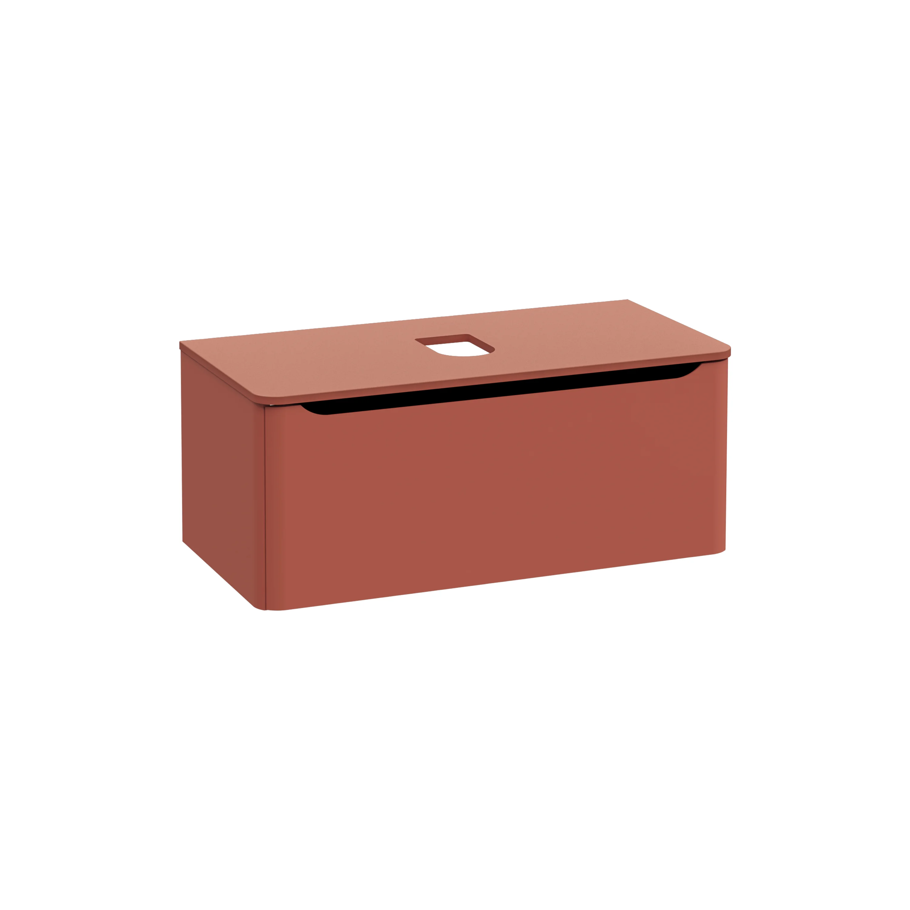 New Integra Round Waschtischunterschrank für Aufsatzwaschtisch mit 1 Vollauszug 100 x 52 x 42 cm (BxTxH) Terracotta Matt New Integra Round Waschtischunterschrank für Aufsatzwaschtisch mit 1 Vollauszug 100 x 52 x 42 cm (BxTxH) Terracotta Matt