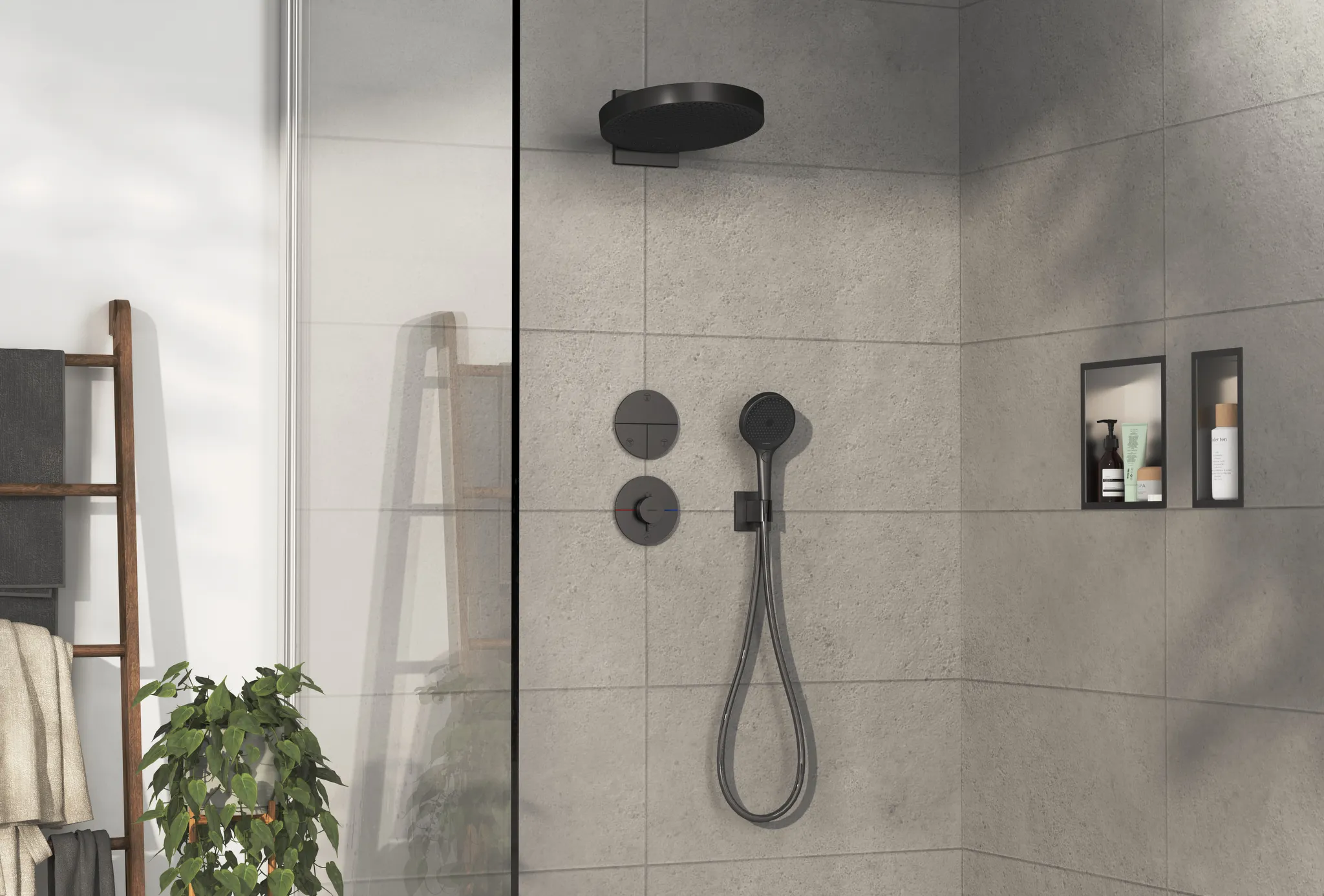 ShowerSelect Comfort S Thermostat Unterputz für 1 Verbraucher und einen zusätzlichen Abgang Chrom ShowerSelect Comfort S Thermostat Unterputz für 1 Verbraucher und einen zusätzlichen Abgang Chrom