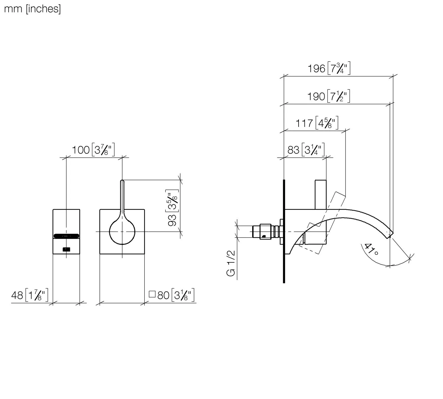 Waschtisch-Wand-Einhandbatterie ohne Ablaufgarnitur CYO Chrom 36861811 Waschtisch-Wand-Einhandbatterie ohne Ablaufgarnitur CYO Chrom 36861811